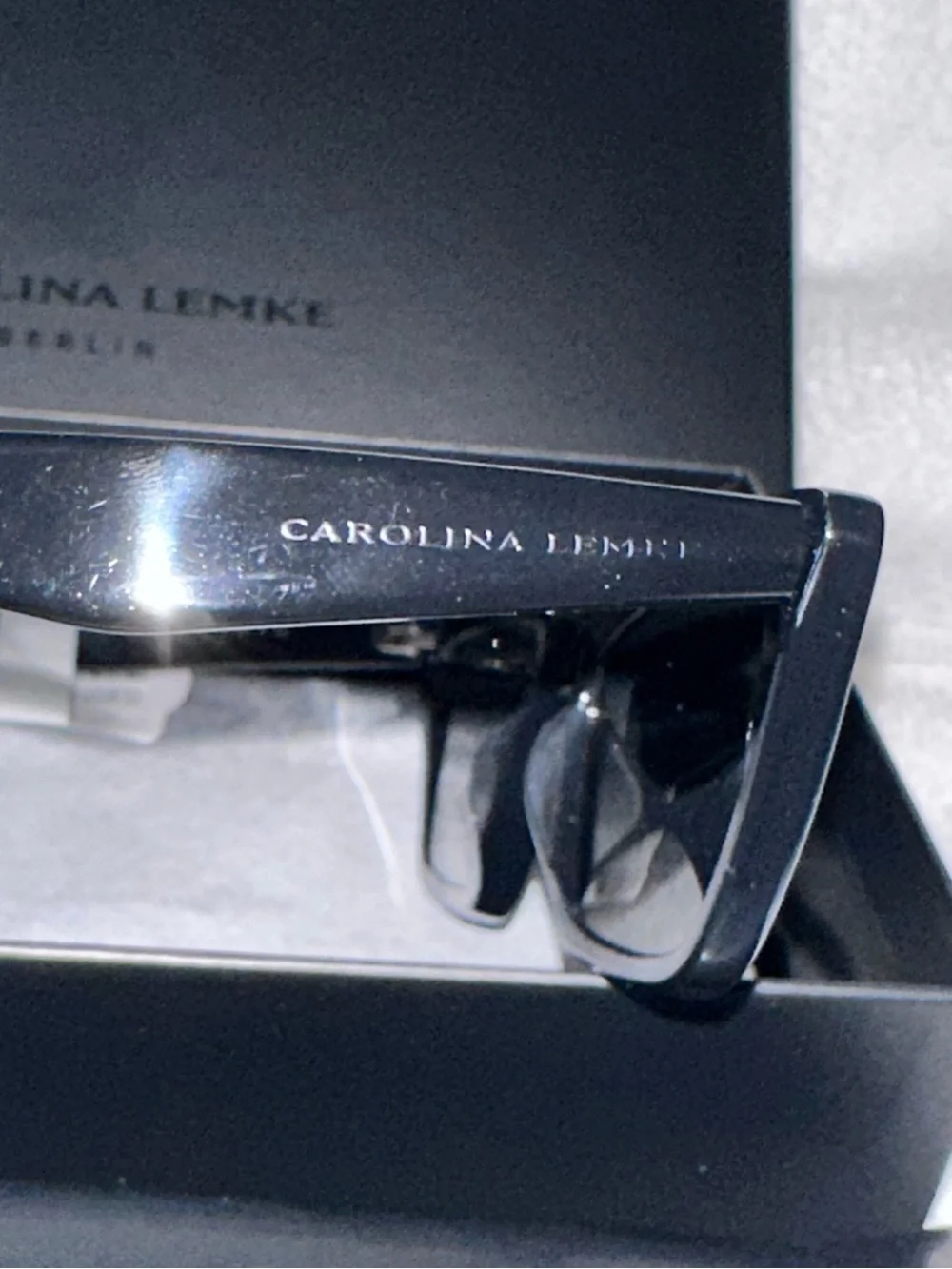 Carolina Lemke Berlin NWT Handmade Gold Mirror Cat Eye Sunglasses CL9023-02
